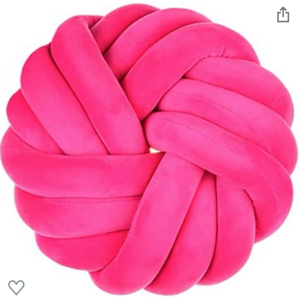 Hot pink Twisted Knot Flat Pillow